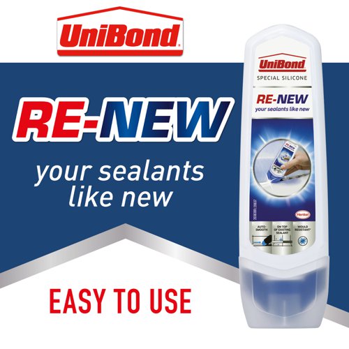 UniBond ReNew Bathroom/Kitchen Silicone Sealant White 80ml - 2760633