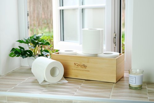 Cheeky Panda Sustainable Plastic-Free Bamboo Toilet Tissue 3 Ply 200 Sheets Per Roll 9 x 5 (Pack 45 Rolls) - PFTOILT9X5