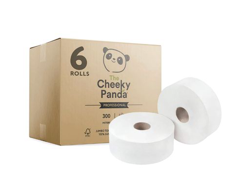 Cheeky Panda Sustainable Plastic-Free Bamboo 300m Maxi Jumbo Roll (Pack 6 ) - PFMAXJRL6