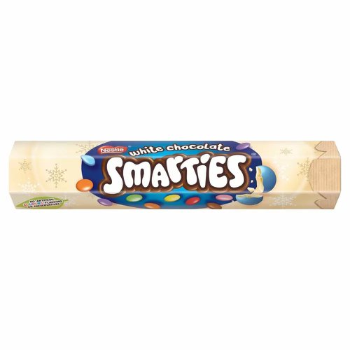 Smarties White Chocolate Giant Hex Tube (Pack 120g) - 12555349