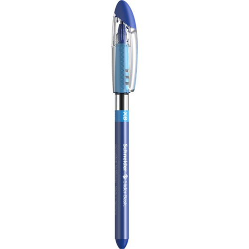 Schneider Slider Basic XB Ballpoint Pen Extra Broad Tip Blue Ink with Rubberised Grip Zones (Pack 10) - 151203