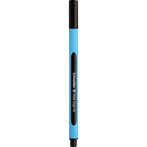 Schneider Slider Edge XB Ballpoint Pen Extra Broad Tip Black Ink with Rubberised Three Sided Barrel made of 83% Recycled Plastic (Pack 10) - 152201