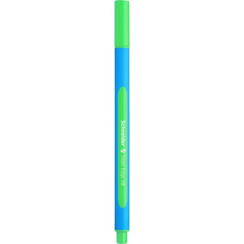 Schneider Slider Edge XB Ballpoint Pen Extra Broad Tip Green Ink with Rubberised Three Sided Barrel made of 83% Recycled Plastic (Pack 10) - 152204