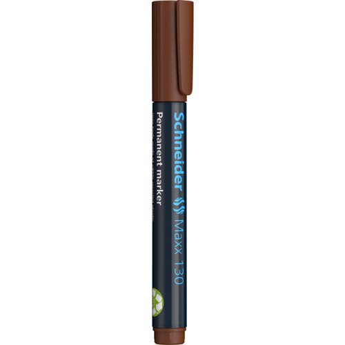 Schneider Maxx 130 Permanent Marker Bullet Tip 1mm-3mm Brown (Pack 10) - 113007