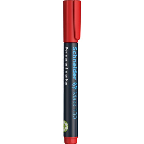 Schneider Maxx 130 Permanent Marker Bullet Tip 1mm-3mm Red (Pack 10) - 113002