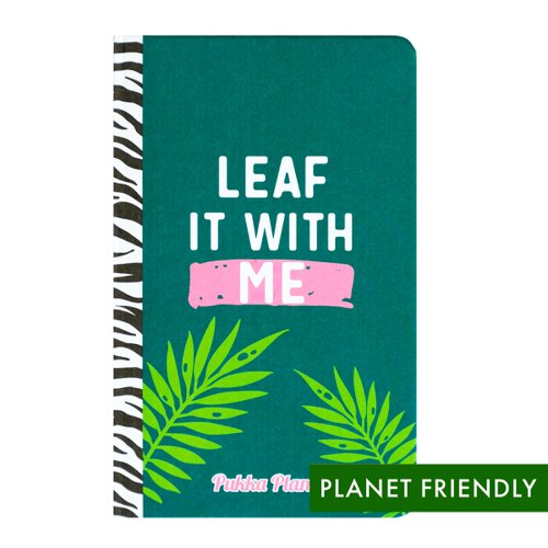 Pukka Planet Casebound Notebook 134 x 215mm 192 8mm Ruled 90gsm Pages Leaf It With Me - 9765-SPP