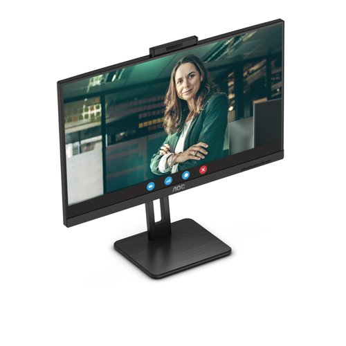 AOC Q27P3QW 27 Inch 2560 x 1440 Pixels Quad HD IPS Panel 75Hz Refresh Rate HDMI DisplayPort Built-in Webcam Monitor