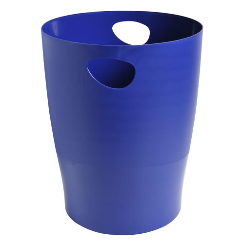 Exacompta Bee Blue 15 Litre Waste Bin 263 x 263 x 335mm Navy Blue (Each) - 45303D