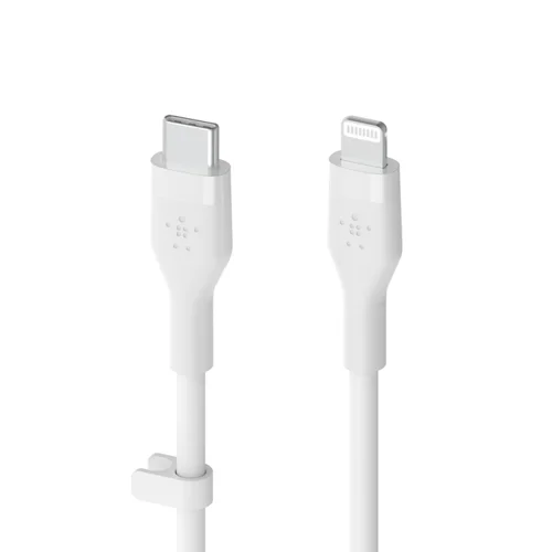 Belkin BoostCharge 1m Silicon USB-C to Lightning Cable White