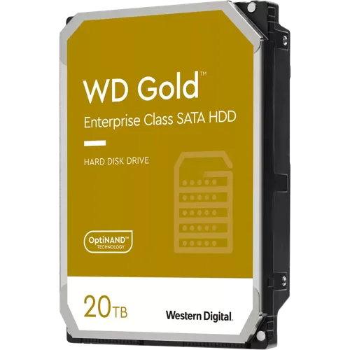 Western Digital Gold 20TB SATA 3.5 Inch 7200 RPM Internal Hard Drive