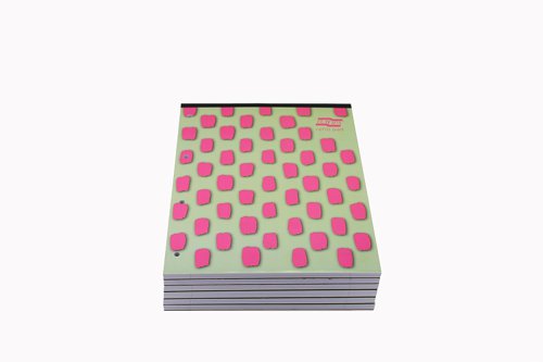 Europa Splash A4 Refill Pad Headbound 140 Pages 80gsm FSC Paper Ruled With Margin Punched 4 Holes Pink (Pack 6) - EU1511Z