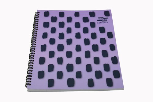 Europa Splash A4+ Notepad Wirebound 160 Pages 80gsm FSC Ruled With Margin Punched 4 Holes Purple (Pack 3) - EU1502Z