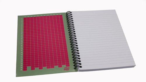 Europa Splash A5 Notepad Wirebound 160 Pages 80gsm FSC Paper Ruled Punched 4 Holes Pink (Pack 3) - EU1505Z