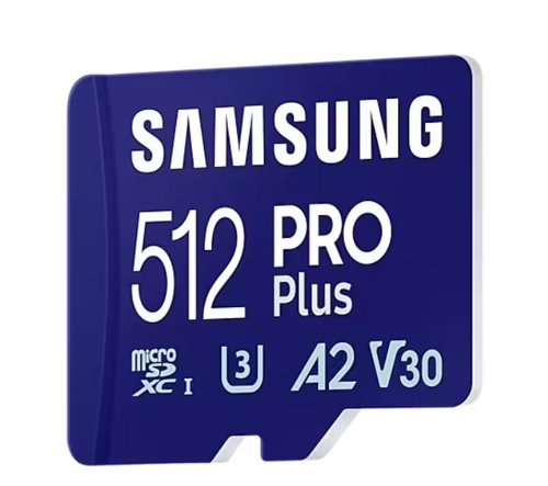 Samsung Pro Plus 512GB MicroSDXC UHS-I Class 10 Memory Card and Adapter