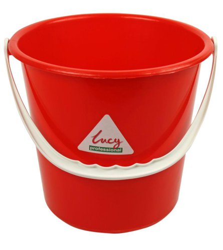 ValueX Plastic Bucket 10 Litre With Handle Red - 0907014