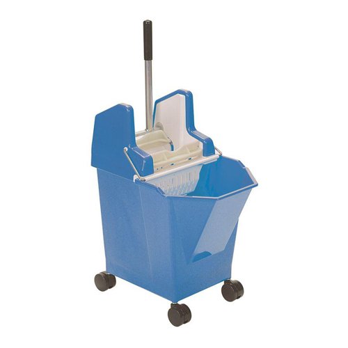 ValueX Mop Bucket With Wringer 9 Litre With Castors Blue - 0907001