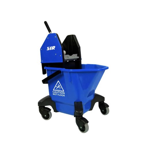 ValueX Combo Mop Bucket With Wringer 13 Litre With Heavy Duty Castors Blue - 0907004