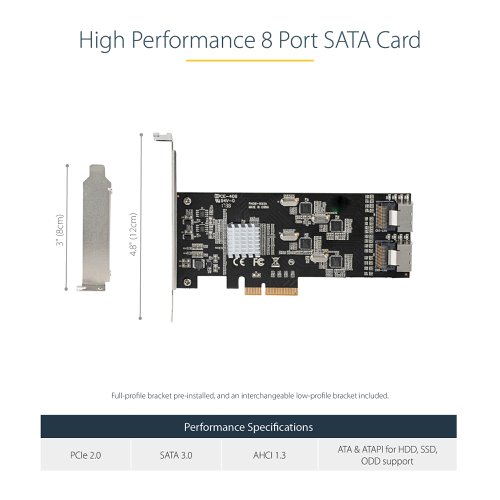 StarTech.com 8 Port 6Gbps SATA PCI Express Card Controller