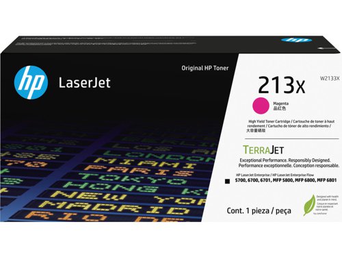 HP 213X Magenta High Toner Cartridge 6K Pages - W2133X