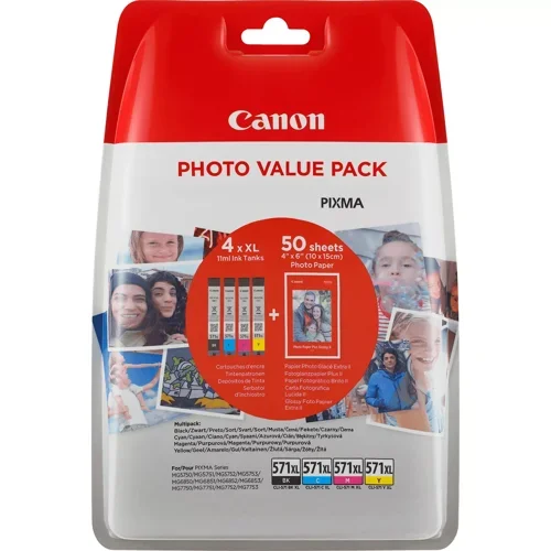 Canon PG560/​CL561 CMYK High Yield Ink Cartridge  12.2ml + 14.3ml - 3712C008