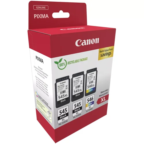 Canon PG-545XL/CL546XL Black & Colour High Yield Ink Cartridge 2 x 13ml + 1 x 11ml - 8286B013