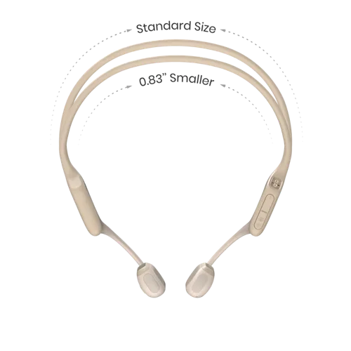 Shokz OpenRun Pro Mini Beige Bone Conduction Bluetooth NeckBand Headset