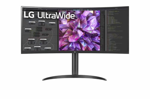 LG 34WQ75C-B 34.1 Inch 3440 x 1440 Pixels UltraWide Quad HD IPS Panel HDMI DisplayPort Curved Monitor