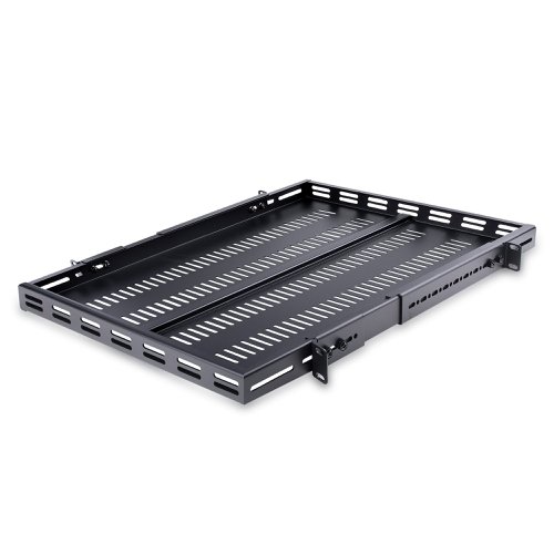 StarTech.com 1U 4-Post Adjustable Vented Server Rack Mount Shelf Maximum Weight 150kg