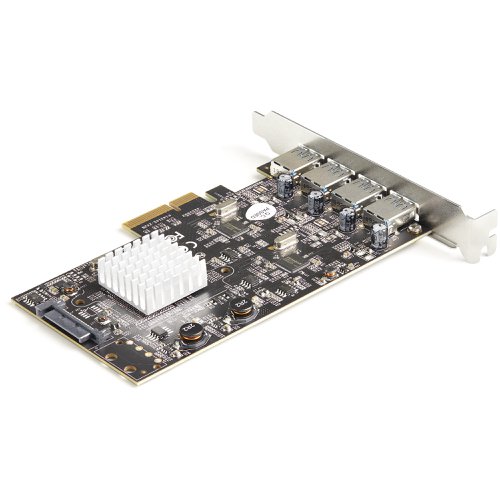 StarTech.com 4-Port USB PCIe Card - 10Gbps USB 3.1 3.2 Gen 2 Type-A PCI Express Expansion Card with 2 Controllers