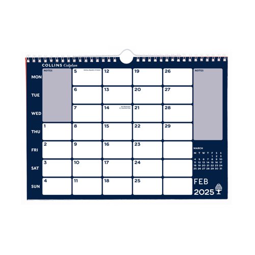 Collins Colplan Memo Calendar A3 2025 CMC-25- 821367