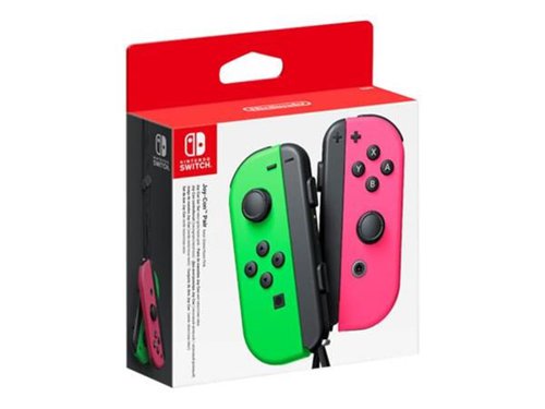 Nintendo Joy-Con Pair Neon Green and Neon Pink Gaming Controllers