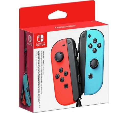 Nintendo Joy-Con Pair Neon Red and Neon Blue Gaming Controllers