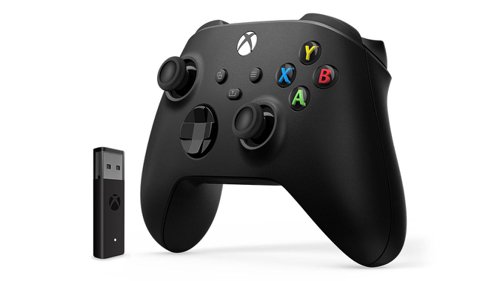 Xbox Carbon Black USB-C and Bluetooth Wireless Gaming Controller with Adapter