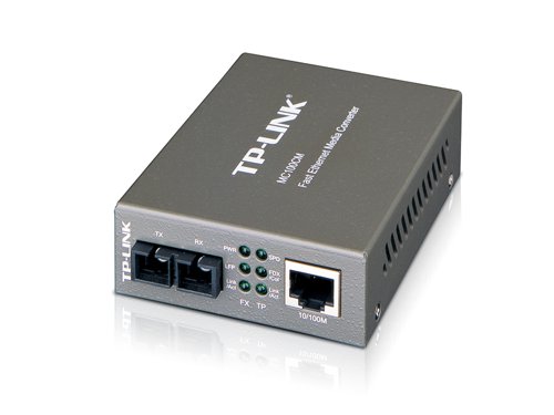 TP-Link MC100CM 10/100M RJ45 to 100M Multi-Mode SC Full Duplex up to 2km Fibre Converter