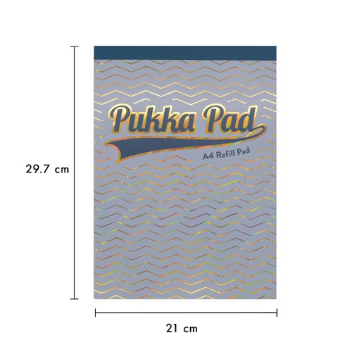 Pukka Haze Refill Pad A4 160 Ruled Pages With Margin 4 Hole Punched Headbound Assorted Colours (Pack 6) - 9880(AST)-HZE