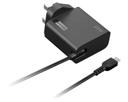 Lenovo 65W USB C Black Wall Adapter UK