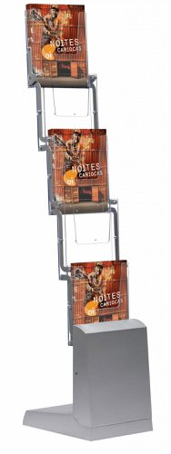 SECO Zig Zag 5 x A4 Brochure Stand Cantilever Design Includes Black Padded Canvas Bag - PZZ-2