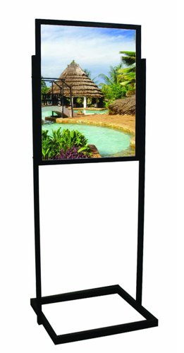 SECO Double-sided Eco Information Board 1 Panel Black - EIB-1BLK