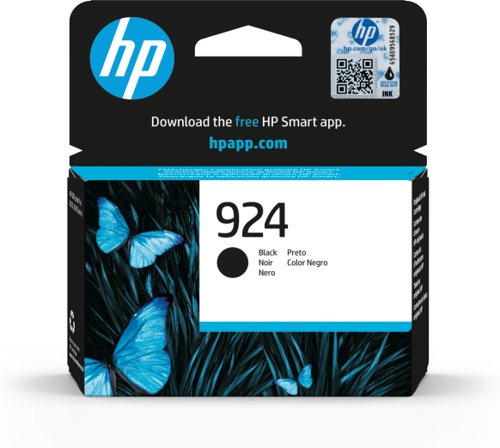 HP No 924 Black Standard Ink Cartridge 500 Pages - 4K0U6NE