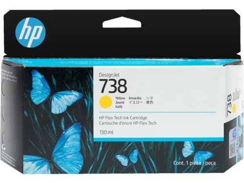 HP No 738 Yellow Standard Capacity Ink Cartridge 130ml - 498N7A