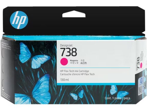 HP No 738 Magenta Standard Capacity Ink Cartridge 130ml - 498N6A