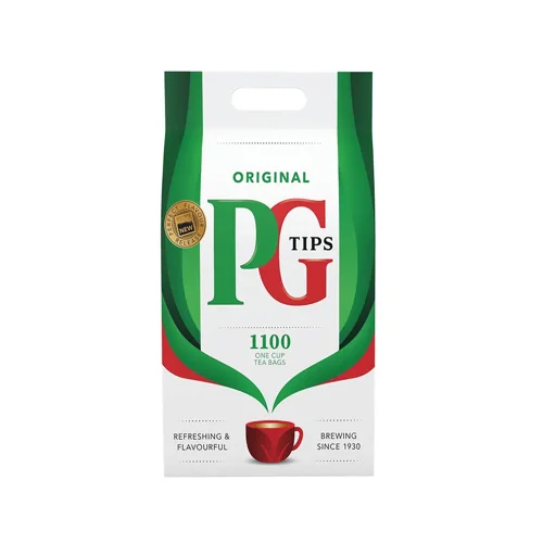 PG Tips One Cup Square Tea Bags (Pack 1100) - 0800337