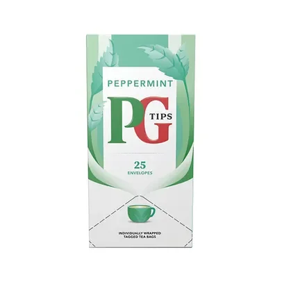 PG Tips Peppermint Tea Bag Enveloped (Pack 25) - 0800400