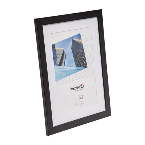 Columbia 2.5cm Wide MDF Paperwrap Certificate Frame A4 Black Ash Effect - COLA4MTNG