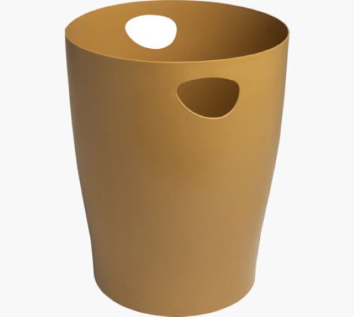 Exacompta Neo Deco 15 Litre Waste Bin 263 x 263 x 335mm Copper Gold (Each)  - 45329D