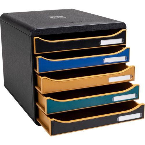 Exacompta Neo Deco Big Box Plus 5 Drawer Unit 347 x 278 x 271mm Assorted Colours (Each) - 309505D