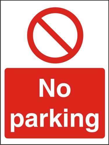 SECO Procedure Safety Sign No Parking Self Adhesive Vinyl 150 x 200mm - P126SAV150X200