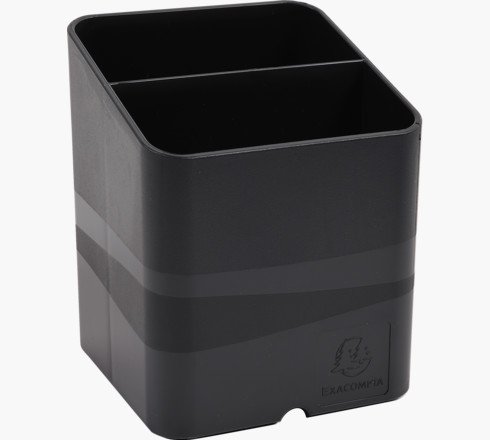 Exacompta PEN-CUBE Pen Pot 74 x 74 x 93mm Black - 677014D