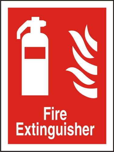 SECO Fire Fighting Equipment Safety Sign Fire Extinguisher Semi Rigid Plastic 150 x 200mm - FF071SRP150X200