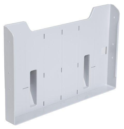 Exacompta Horizontal Wall Literature Holder 80 x 327 x 213mm Light Grey - 63140D